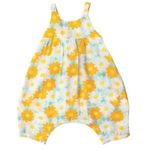 Angel Dear Tie Back Romper - daisy print